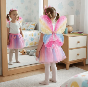 Kids Rainbow Fairy Wings Costume